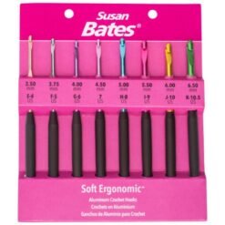Silvalume Soft Ergonomic Crochet Hook Set of 8: Sizes E4/3.5mm to K10.5/6.5mm